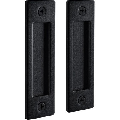 Barn Door Handles Set, Matte Black Sliding Barn Door Hardware Kit, 1 Pack