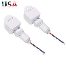 2pcs New PIR Motion Sensor Switch Support Operating Frequency: 50/60Hz