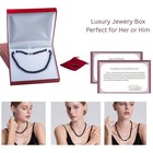 20 Inch Set ROUND 8-9mm Black Pearl Necklace Earrings Cultured Freshwater Women — photo 6