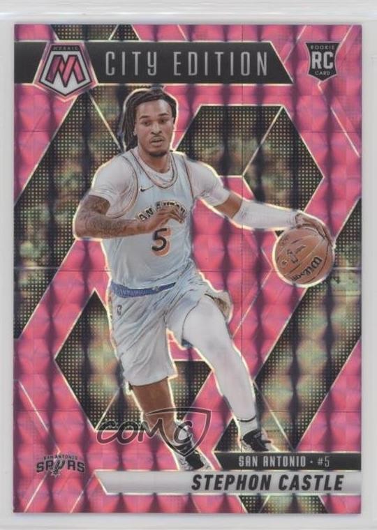 2024-25 Panini Mosaic City Edition Pink Prizm 88/175 Stephon Castle #290 0m1w