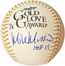 New York Yankees Mike Mussina Signed MLB Gold Glove Baseball JSA Certified