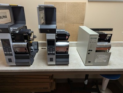 Two Zebra ZT610 Label Printers (Part No. ZT61043-T210100Z) 250V/15A Tested/Ready