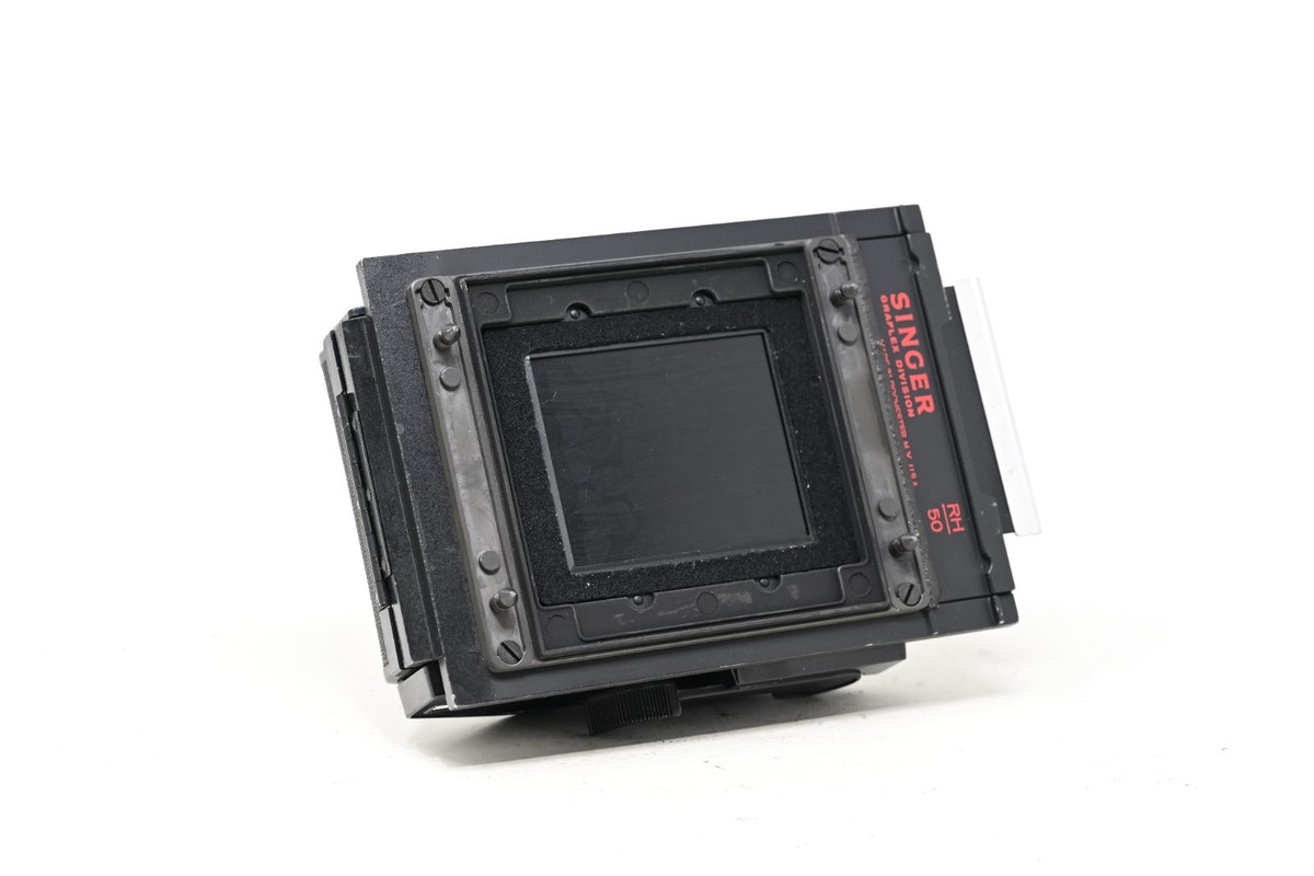 SINGERGRAFLEXグラフレックス4×5フィルムバックホルダーG-1553 Singer Graflex RH50 Graphic Back for 4X5 Camera 70mm Roll Film