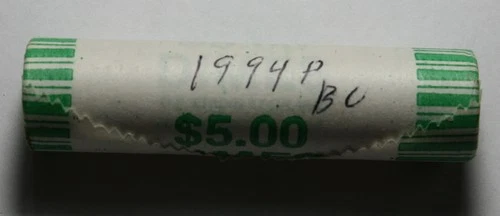 1994-P Bank Wrapped Shotgun Roll of 50 Uncirculated Roosevelt Dimes