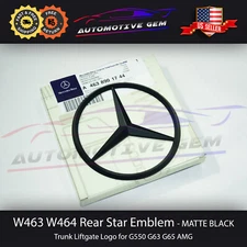 W463 AMG Mercedes MATTE BLACK Star Emblem Rear Trunk Door Logo Badge G550 G63
