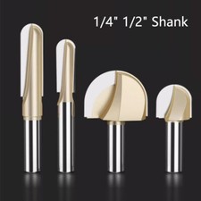 1/4" 1/2" Shank Deep Round Bottom Router Bit Woodworking Round Milling Cutter