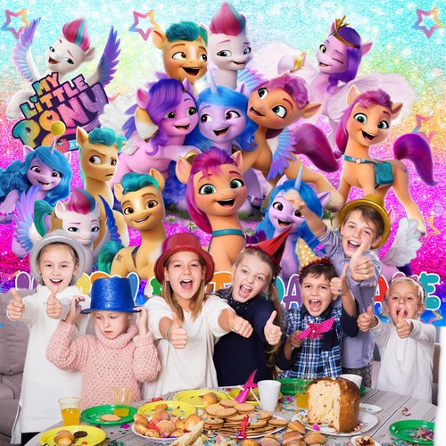 My Little Pony Personalised Custom Banner Backdrop Party Supplies Birthday Gift - Picture 3 of 6