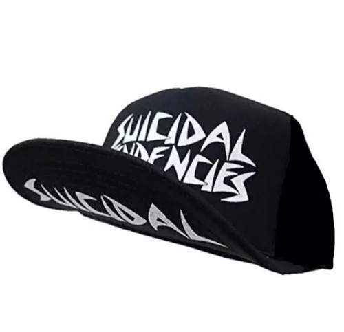 New Suicidal Tendencies OG White Logo Flip Bill Snapback Black Hat Cap - Picture 1 of 8