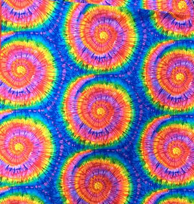 1/2 Regenbogen Frieden Batik zeitlose Schätze 100 % Baumwollstoff ideal für Masken