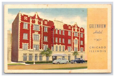 Postcard: IL Greenview Hotel, Chicago, Illinois - Unposted