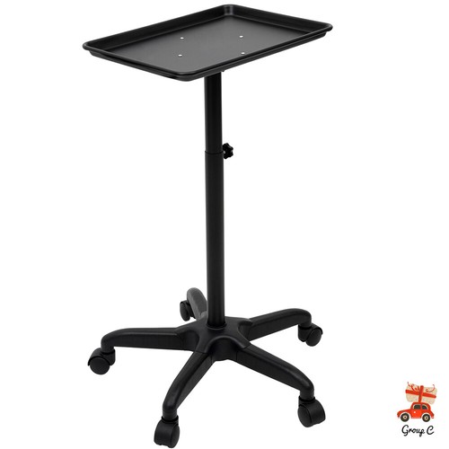 Adjustable Rolling Tray Tool Cart for Hairstylist Hair Salon SPA Mobile Trolley