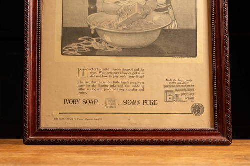 WWI-Era Ivory Soap Framed Advertisement - Picture 3 of 3