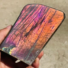 902g Natural Purple Gorgeous Labradorite Crystal Freeform Mineral Healing