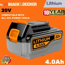 20V 4.0 Ah Lithium ion Battery For Black & Decker 20 Volt MAX LBXR20 LB2X4020 US