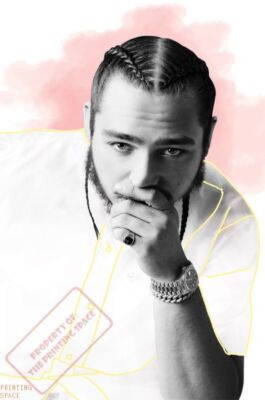 525645 POST MALONE Hip Hop Rap Artist Music 24x18 WALL PRINT POSTER