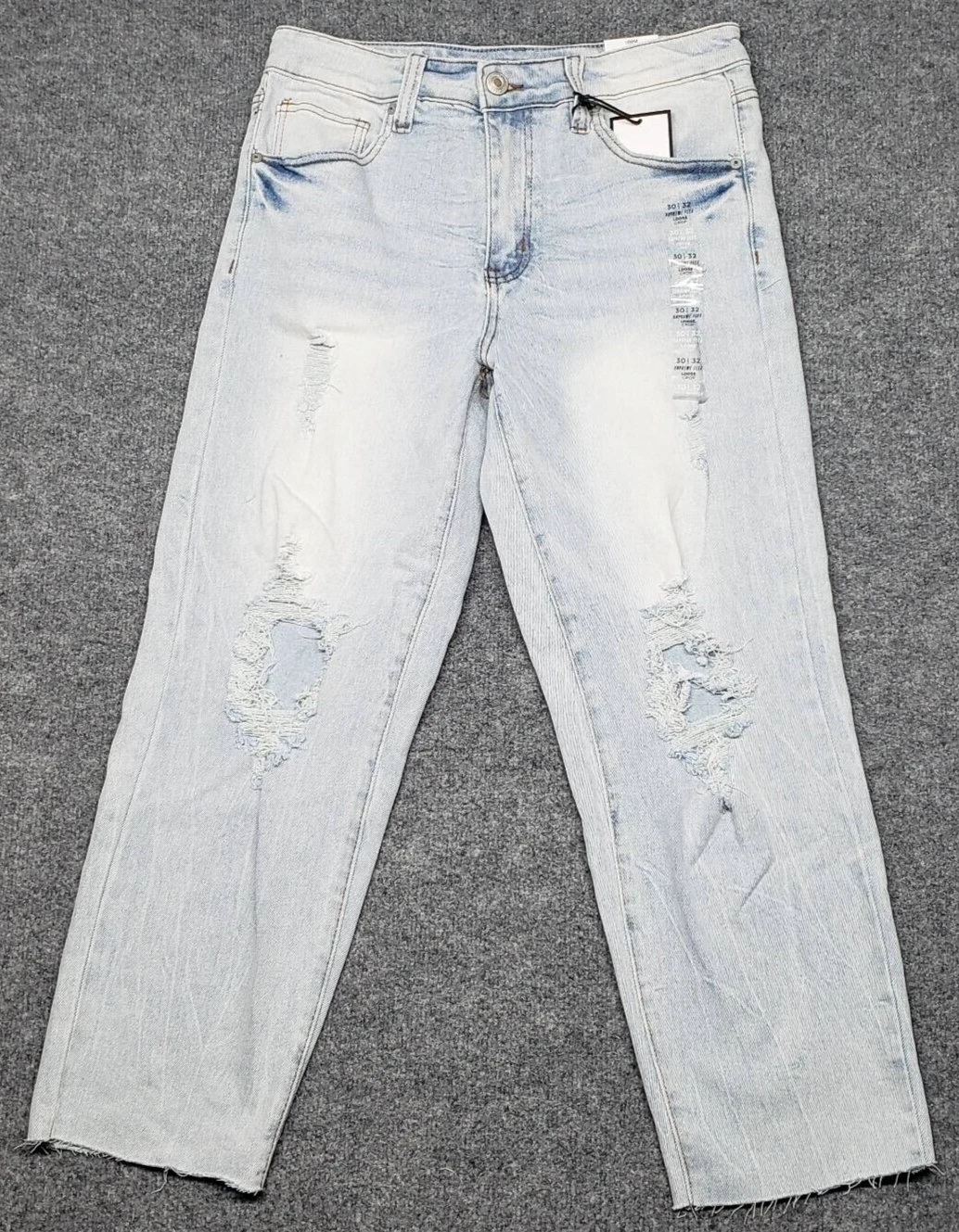 Jean homme Rue21 30X32 bleu denim coupe ample suprême flex stretch vieilli neuf