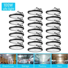 20Pack UFO Led High Bay Light 100W Commercial Industrial Shop Gym Led Shop Light