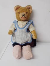 Antiker Teddybär mit Glasaugen incl. Kleidung um 1950