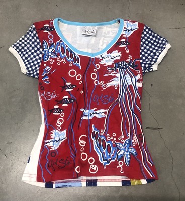 NEW GIRL STAR 90 S SURF MX SUP GOLF SNOW SKATE GIRLS SHIRT SMALL ROXY STICKER
