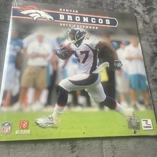 Denver Broncos 2013 Wall Calendar NFL NFLPA Turner Licensing New Sealed