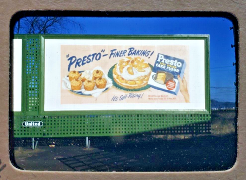 Kodachrome Red Border Slide | *1949* PRESTO CAKE FLOUR BAKING Billboard Sign Ad - Picture 3 of 3