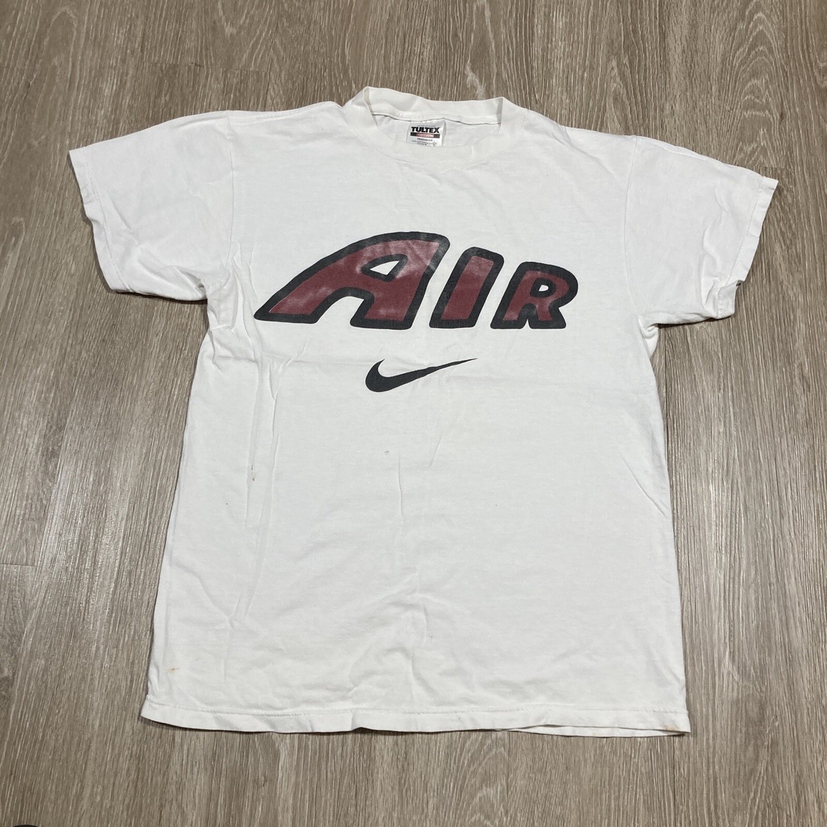 Nike Shirt M 90s 00s Y2k Distressed Air Center Swoosh Check