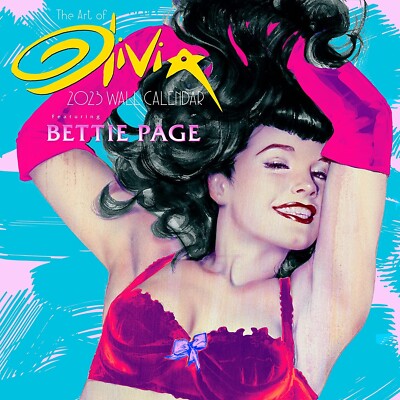 The Art of Olivia De Berardinis Bettie Page  2023 Wall Calendar SEALED