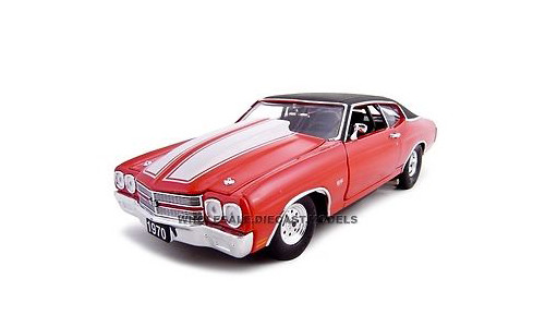 1970 CHEVROLET CHEVELLE PRO STREET SS 454 RED 1:24 CAR BY UNIQUE