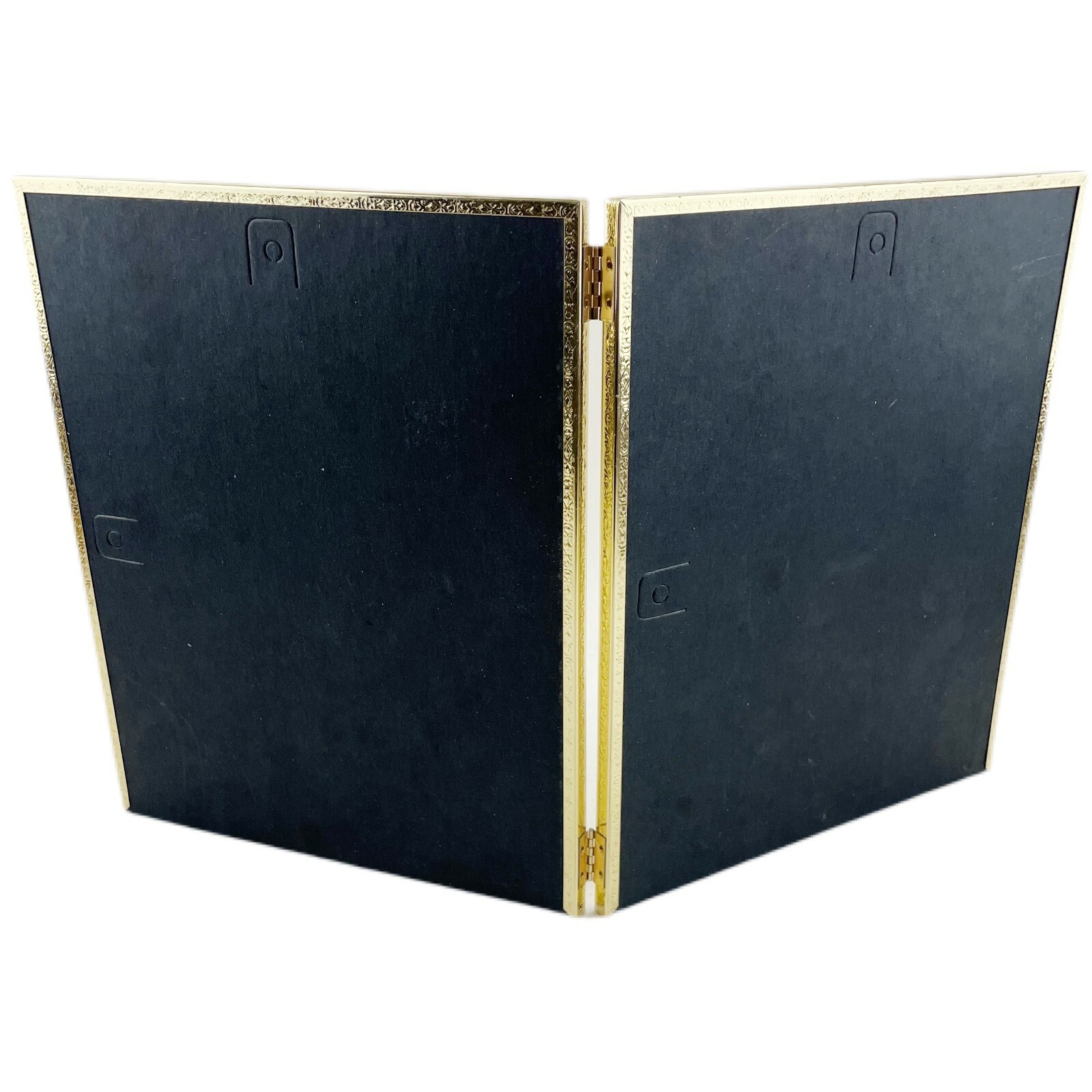 Vintage Hinged Double Photo Picture Frame 8 x 10 Mid Century MCM Gold ...