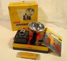  Reduced Vintage Kodak Brownie Hawkeye Flash Camera w/ Box, Flashguard  Manual