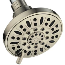 AquaDance 4" Premium High Pressure Shower Head with 6 Settings – Brushed Nickel