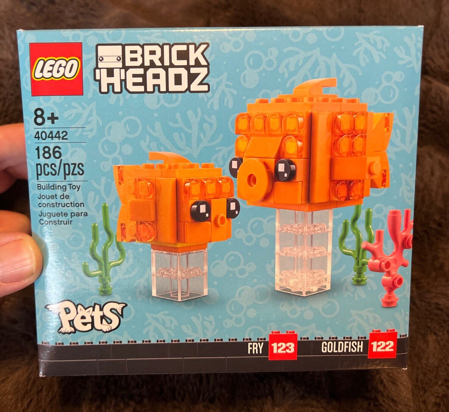 LEGO Retired 40442 Brickheadz Pets Goldfish 186pcs New Sealed Box