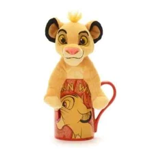 Disney Store Lion King Simba Mini Bean Bag Soft Toy Plush & Mug Set, Brand New ✅