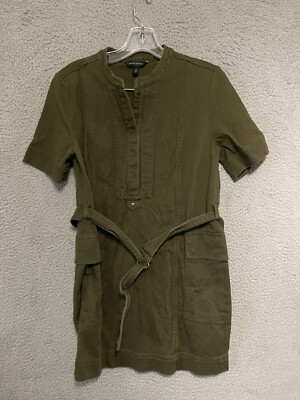 Banana Republic Women's Dress Petite Size 4P Green Wrap Tunic