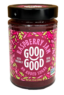 Good Good Keto Friendly No Sugar Added Raspberry Jam 12 oz