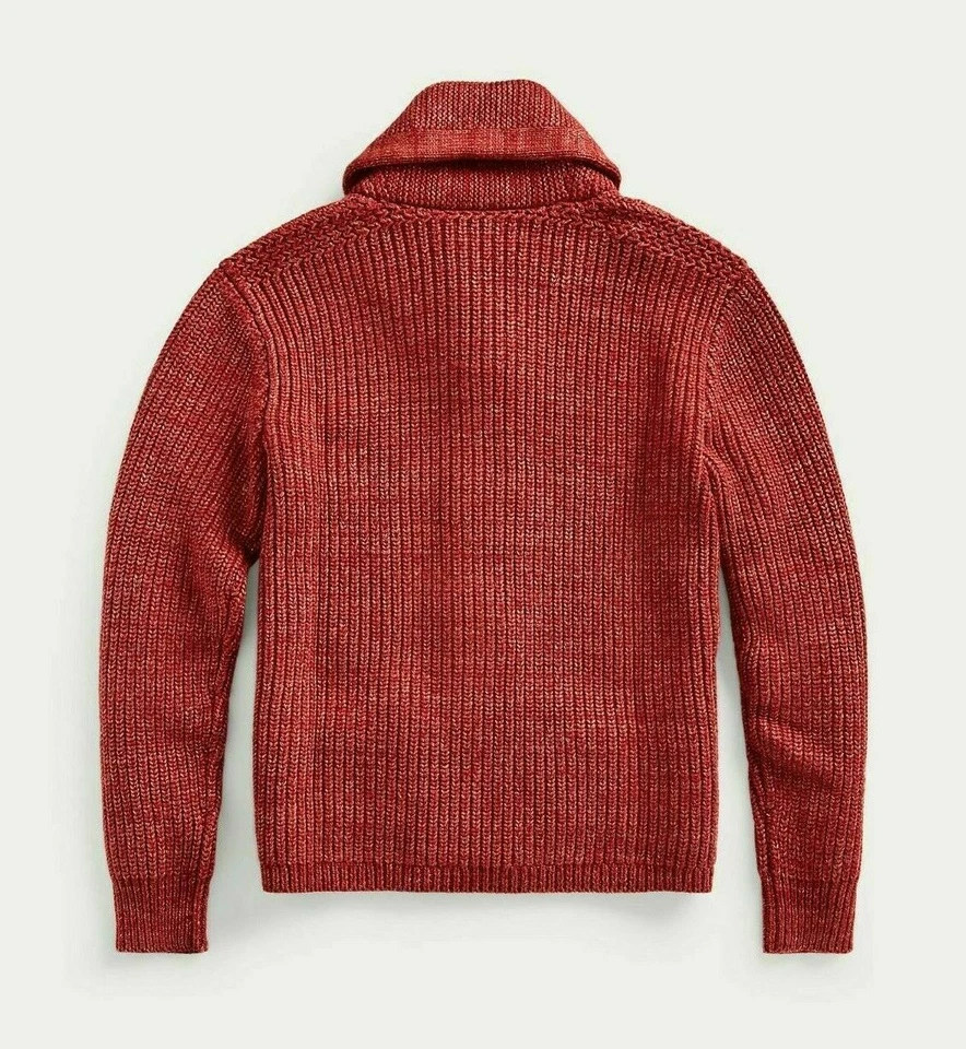 RRL Ralph Lauren 1930's Inspired Chunky Cotton Linen Wool Cardigan-- S - Image 2 of 3