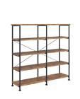 Analiese 4-Shelf Open Bookcase in Antique Nutmeg