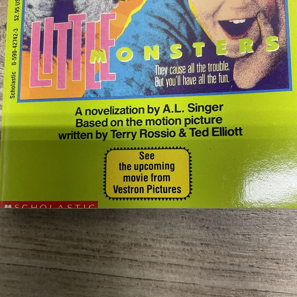 Little Monsters Movie Novel  Scholastic Paperback Fred Savage New Old Stock - Image 2 of 4