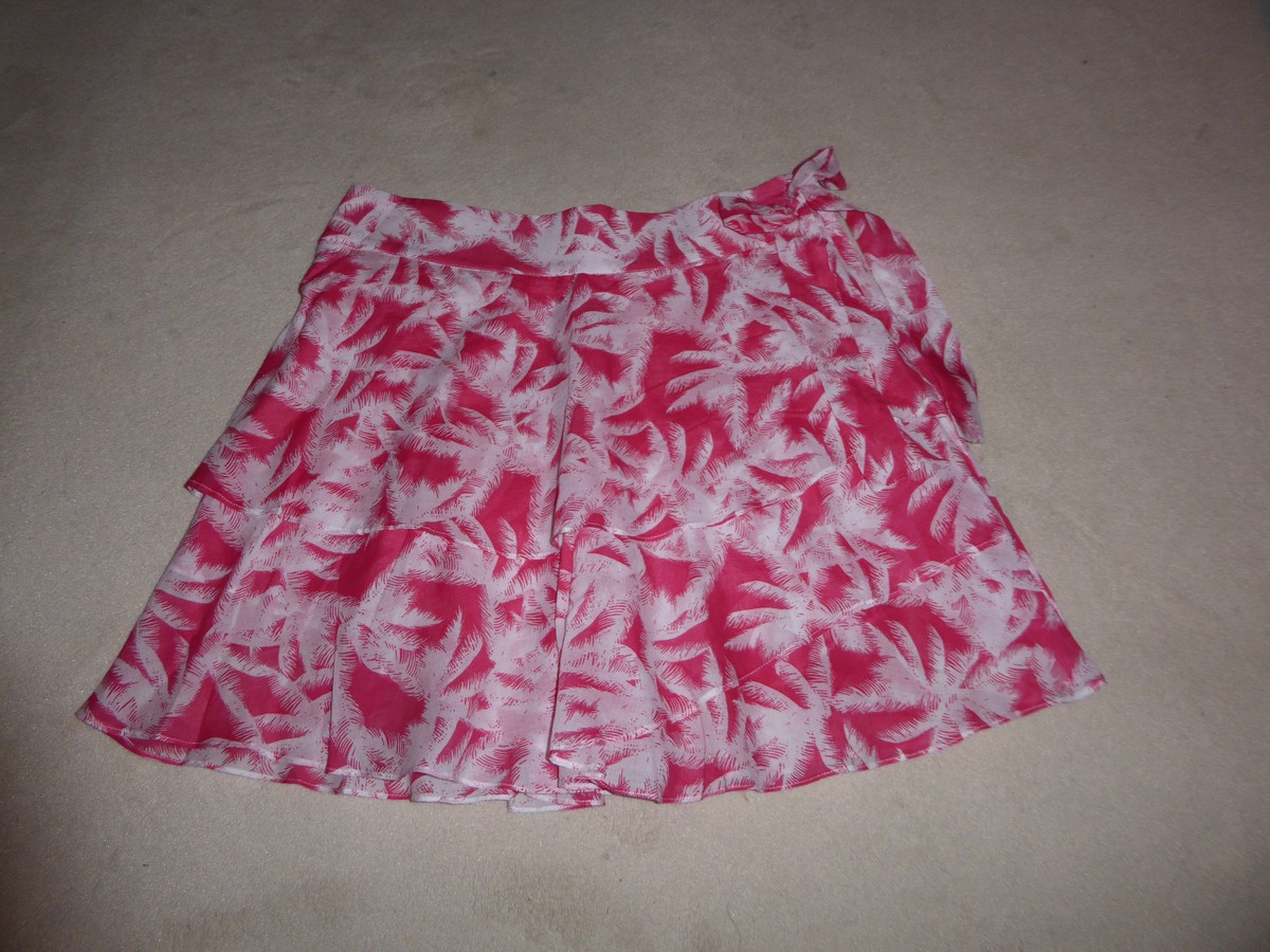 NEUVE Très jolie jupe à feuillages rouge et blanc NAF NAF taille