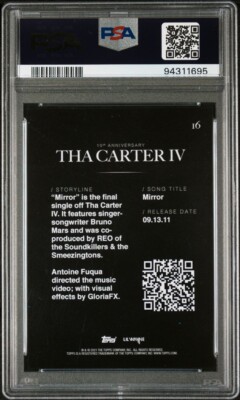 2021 Topps #16 Lil Wayne Tha Carter IV Mirror Rookie Card Auto PSA