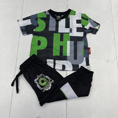 Akademiks Black & Green 2 Piece Set Boys Size 4 NEW