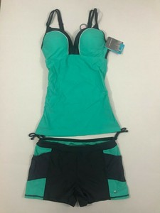 Free Country Nwt Women S Small 4 6 Tankini Swim Suit Shorts Aquamarine Ebay