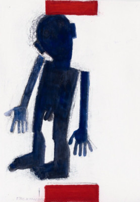 Petrus de Man ''Ohne Titel'' Siebdruck auf Büttenpapier von 2007, 70x 100 cm