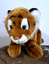 Toys R Us Design Geoffrey Realistic Plush Tiger Cub 17 x7"x8" Stuffed Animal HTF