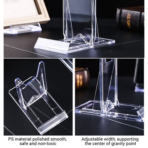 Two Part Adjustable Clear Acrylic Display Stand Easel for Home Office Supplies - Picture 8 of 15