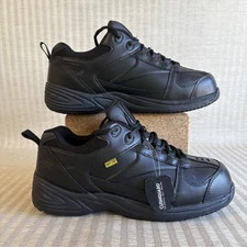 Reebok Centose Work Shoes Mens Size 11 Black Leather Composite Toe EH SR ASTM