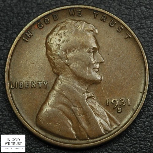 1931 S Lincoln Wheat Copper Cent 1C