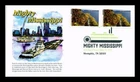 DR JIM STAMPS US COVER MIGHTY MISSISSIPPI IN WISCONSIN IMPERFORATE FDC COMBO