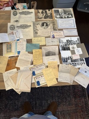 Vintage 20 s 1930's 40's Public School Report Card Lot Certificate Honor Roll ++