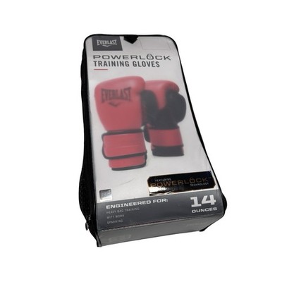 Everlast Powerlock Training Boxing Gloves 14oz Red/Black - OPENED NEW